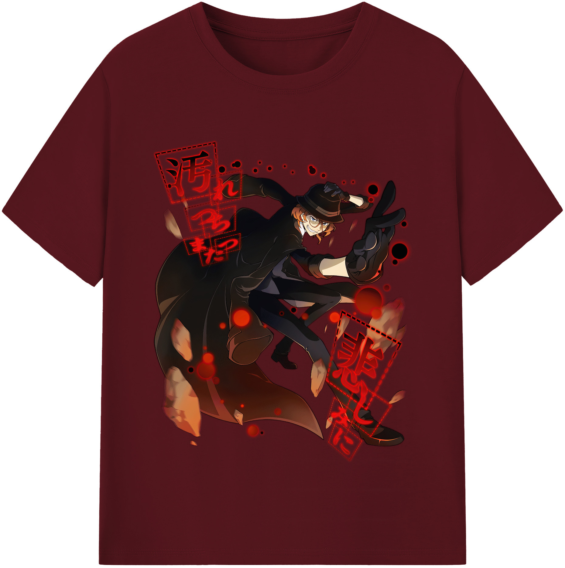 （画像用） 文豪ストレイドッグス Bungo Stray Dogs 綿100％半袖Tシャツ（フロントプリント）